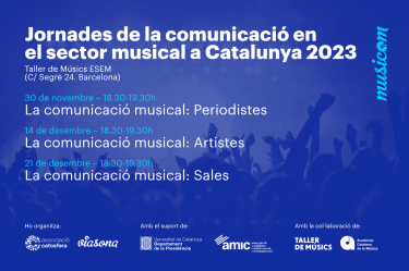 El Musicom 2023 debatrà sobre la comunicació musical en una edició presencial al Taller de Músics ESEM